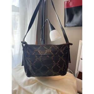 Vintage‎ Longchamp LeatherHorse Logo Print Brown Shoulder Bag Adjustable Strap